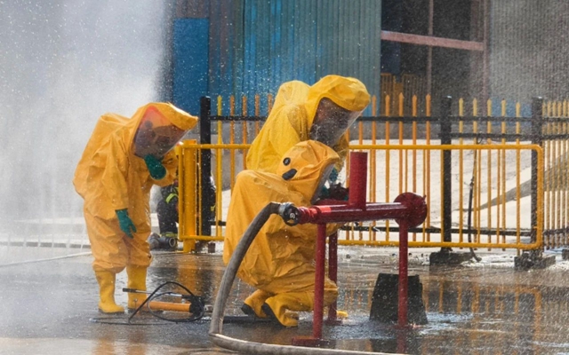 內蒙古宜化開展危險化學品泄漏事故應急演練