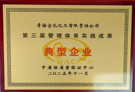 青海宜化獲評 “第三屆管理體系實踐成果典型企業(yè)”